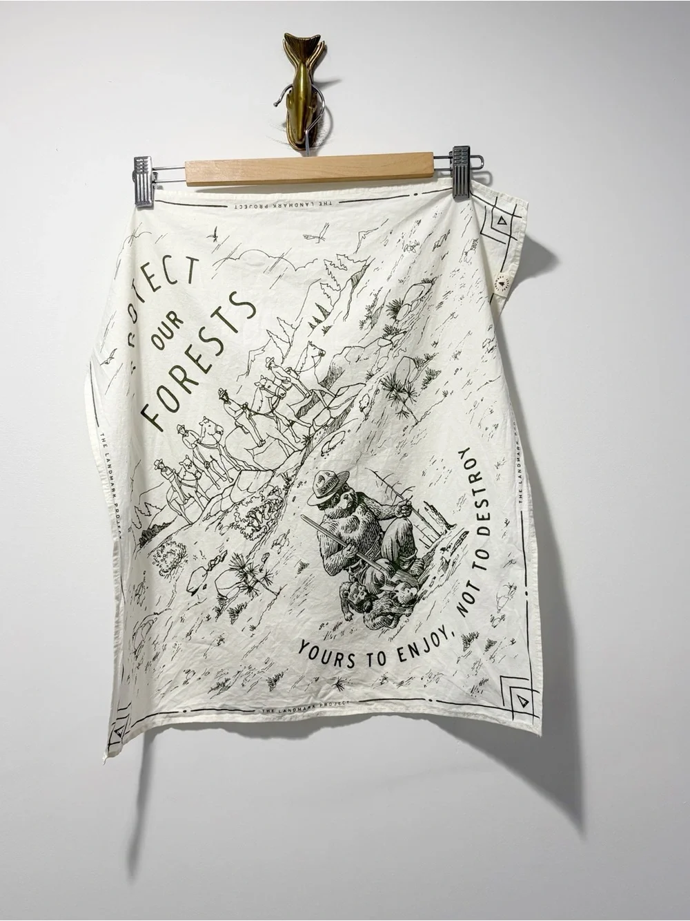 The Landmark Project Protect Our Forests Bandana Handkerchief Smokey The Bear